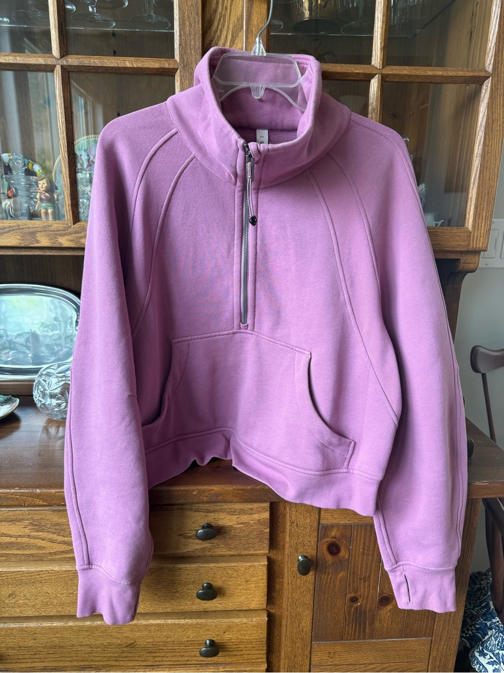 Lululemon Scuba funnel zip M/L EUC Women's Pink Half-Zip Velvet Dust